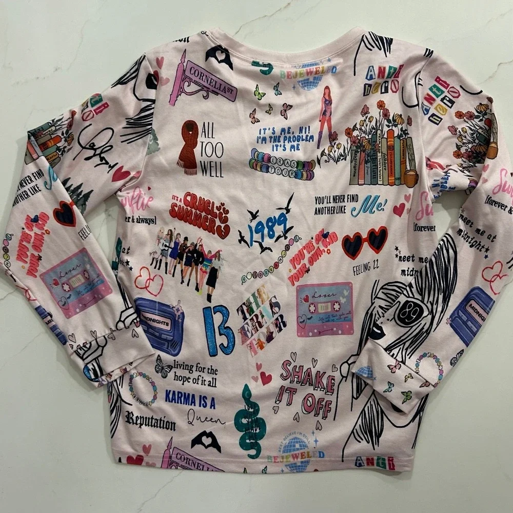 Taylor Swift Girls Pajama Set Size Large